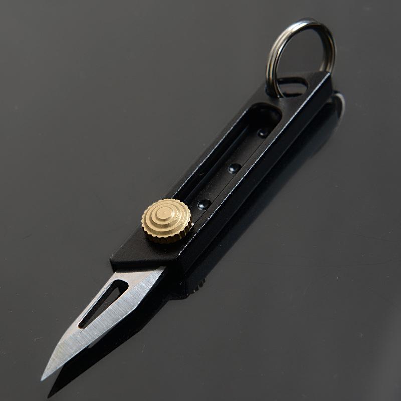 New Titanium Alloy Mini Knife Small Sharp Self-defense Knife Pendant Keychain Gadget Portable Express Unpacking Artifact