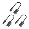 3 шт./комплект Type C на USB 2.0 Female OTG кабель для телефона, планшета, подключения USB-накопителя, мыши, клавиатуры, с плетеным дизайном