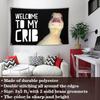 Welcome to My Crib Duck Flag 3x5 Ft Funny Tapestry Flags for Bedroom Room Guys College Dorm Cool Meme Flags Posters Banners for Room Man Cave Wall