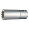 TONE Deep Socket Drive Angle Width Across Flats 23mm (12 Square) HP4D-23L 12.7mm (1/2")