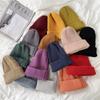Hat Women's Autumn and Winter Versatile Solid Color Casual Student Knitted Wool Hat New Thermal Hat
