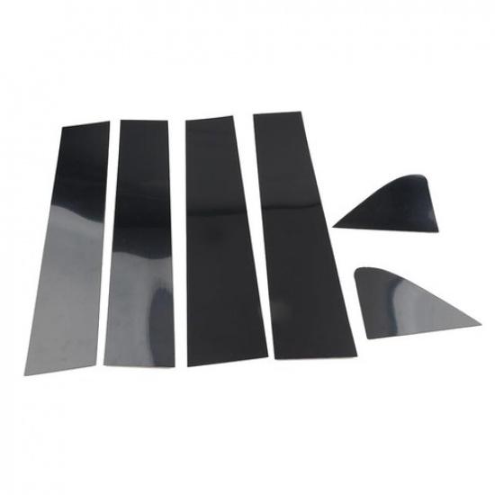 For CHEVY Silverado GMC Sierra 1500 2019-24 Pillar Posts Window Door Trims Black