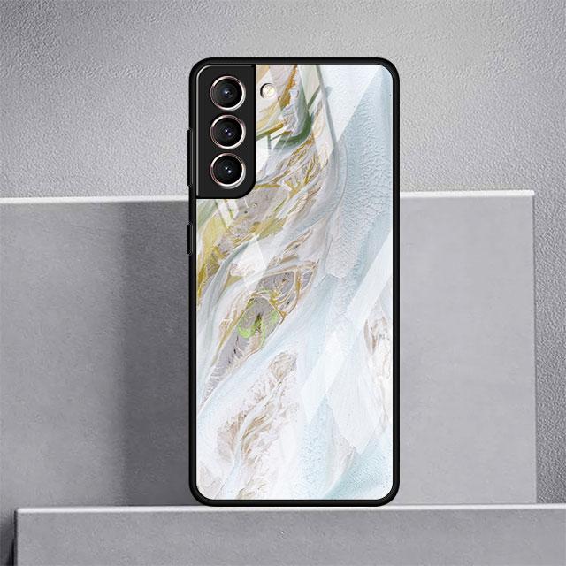 Роскошный стеклянный чехол с мраморным узором для Samsung Galaxy S22 S20 FE S21 Plus, чехол для телефона S10 5G S9 Note 20 Ultra 10 Lite Shell