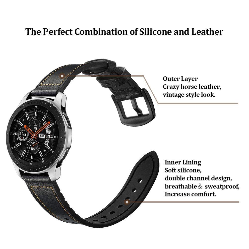Ремешок Gear S3 Frontier для часов Samsung Galaxy, ремешок 46 мм, кожаный браслет 22 мм, часы Huawei GT Amazfit stratos 2/Pace S 3 46
