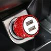 Автомобильное зарядное устройство Bling Crystal 12 В, двухпортовый адаптер для быстрого подключения, удлинитель для автомобильного прикуривателя, аксессуары для салона автомобиля