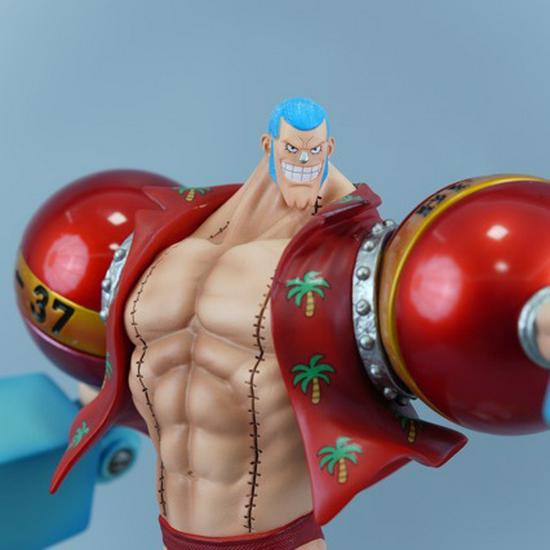 Фигурка One Piece с двойной головой: Обезьяна Д. Статуя Луффи и Фрэнки (Большой размер)