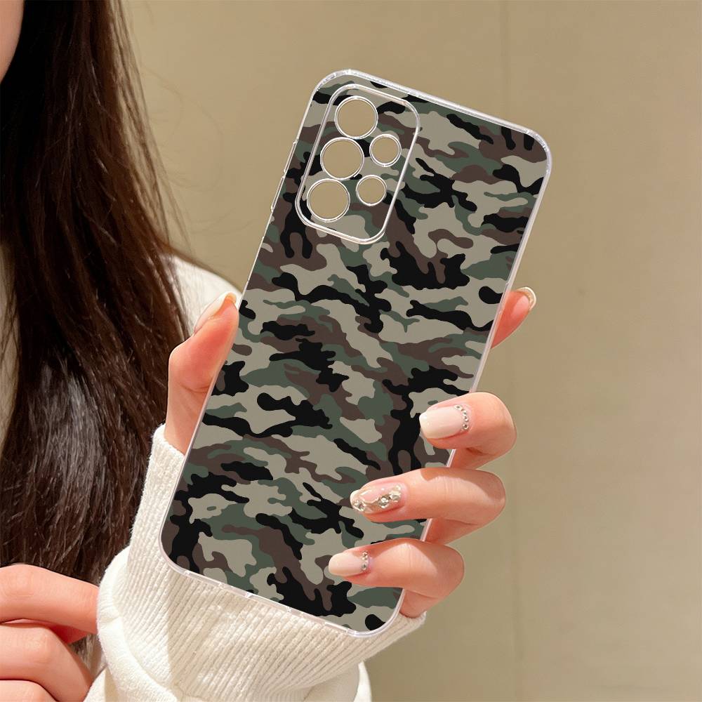 Камуфляжный Чехол для Телефона Прозрачный Силиконовый Мягкий Для Samsung S25,S24,S21,S22,S23,S30,Ultra,S20,Plus,Fe