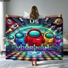 1PC Among Us Custom Name Patterned Flannel Blanket Suitable For All Seasons for Home Decor Warmth and Comfort Gifts Holiday Present