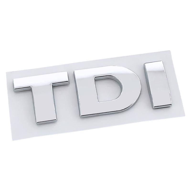 3D ABS Black Red Logo TDI Emblem Letters Decal Car Rear Trunk Badge TDI Sticker for VW Accessories zd4