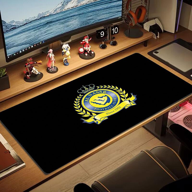 Al-Nassr Large Size Mouse Pad Large Gaming Table Cushion Non-slip Laptop Tablet Big Mousepad XXL Mat Mini PC Playmat With Lock edge