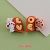 Charming Miniature Letter Rabbit Bear Resin Craft Set: Hair Clips, Earrings, and DIY Phone Case Decor