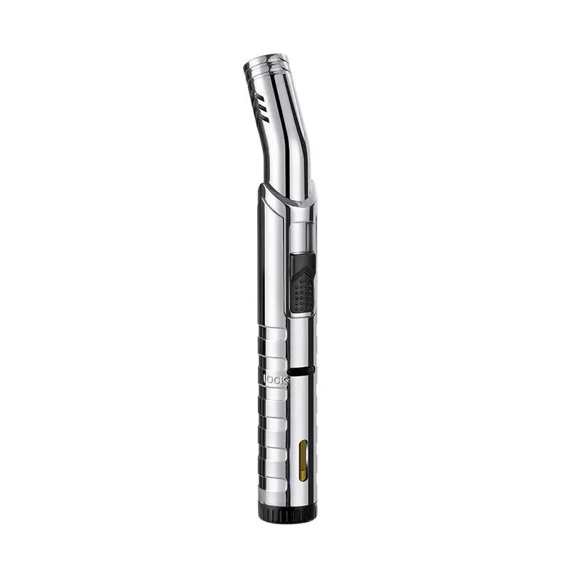 Handheld Creative Flamethrower Igniter Windproof Direct Flush Flame Gas Lighter Visible Gas Chamber Men's Smoking Accessories