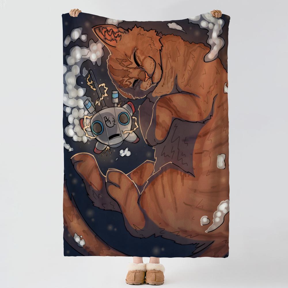 Игровое одеяло S-Stray-y Throw из толстого комфортного фланеля, для использования в различных ситуациях, в помещении и на улице, для дневного сна