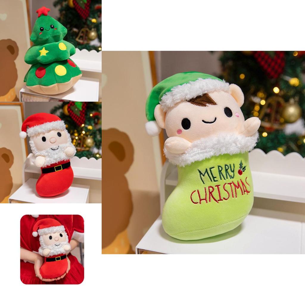 Очаровательная плюшевая кукла из рождественской серии с дизайном Санты, эльфа, пингвина и звезды