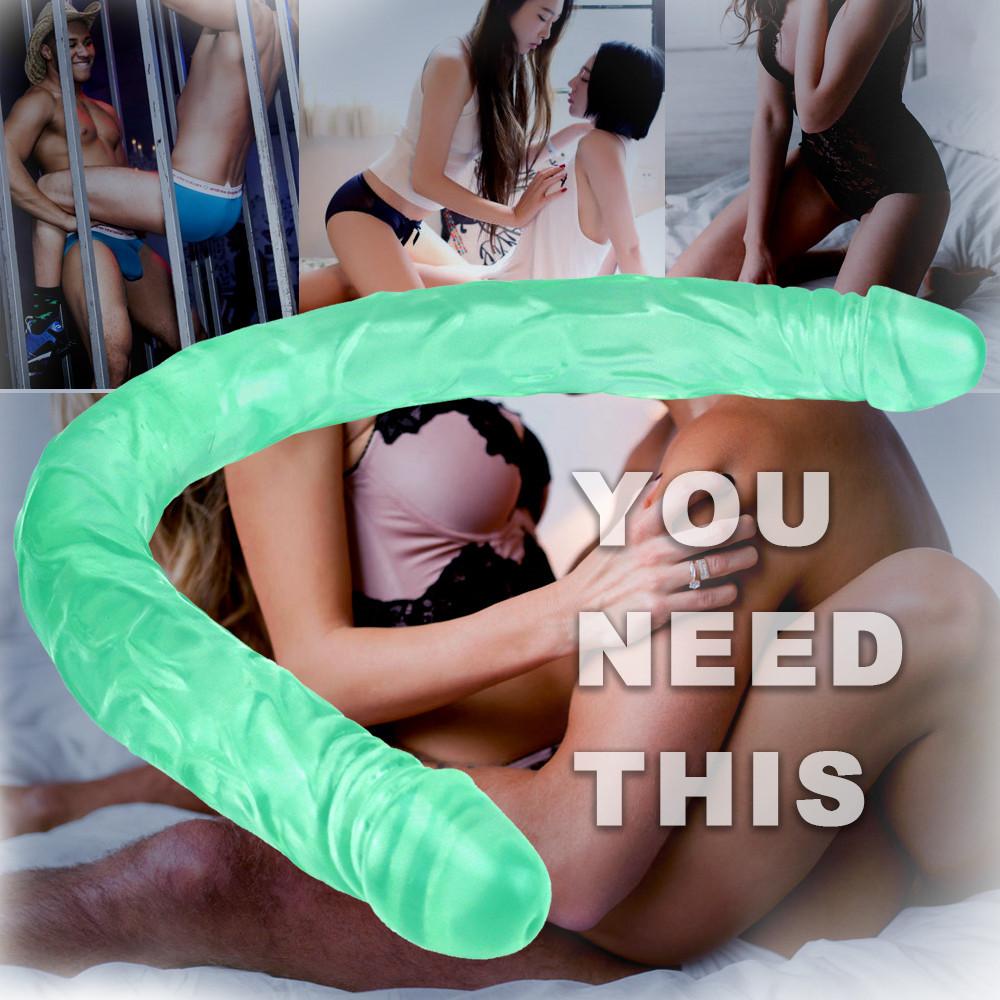 Двойной фаллоимитатор RUNYU, реалистичные фаллоимитаторы, член, лесбийская вагинальная анальная пробка, гибкий искусственный пенис для женщин, фаллоимитаторы, секс-игрушки