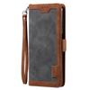 Phone Case for Samsung Galaxy A54 5G Retro Color Splicing PU Leather Flip Stand Wallet Cover with Strap