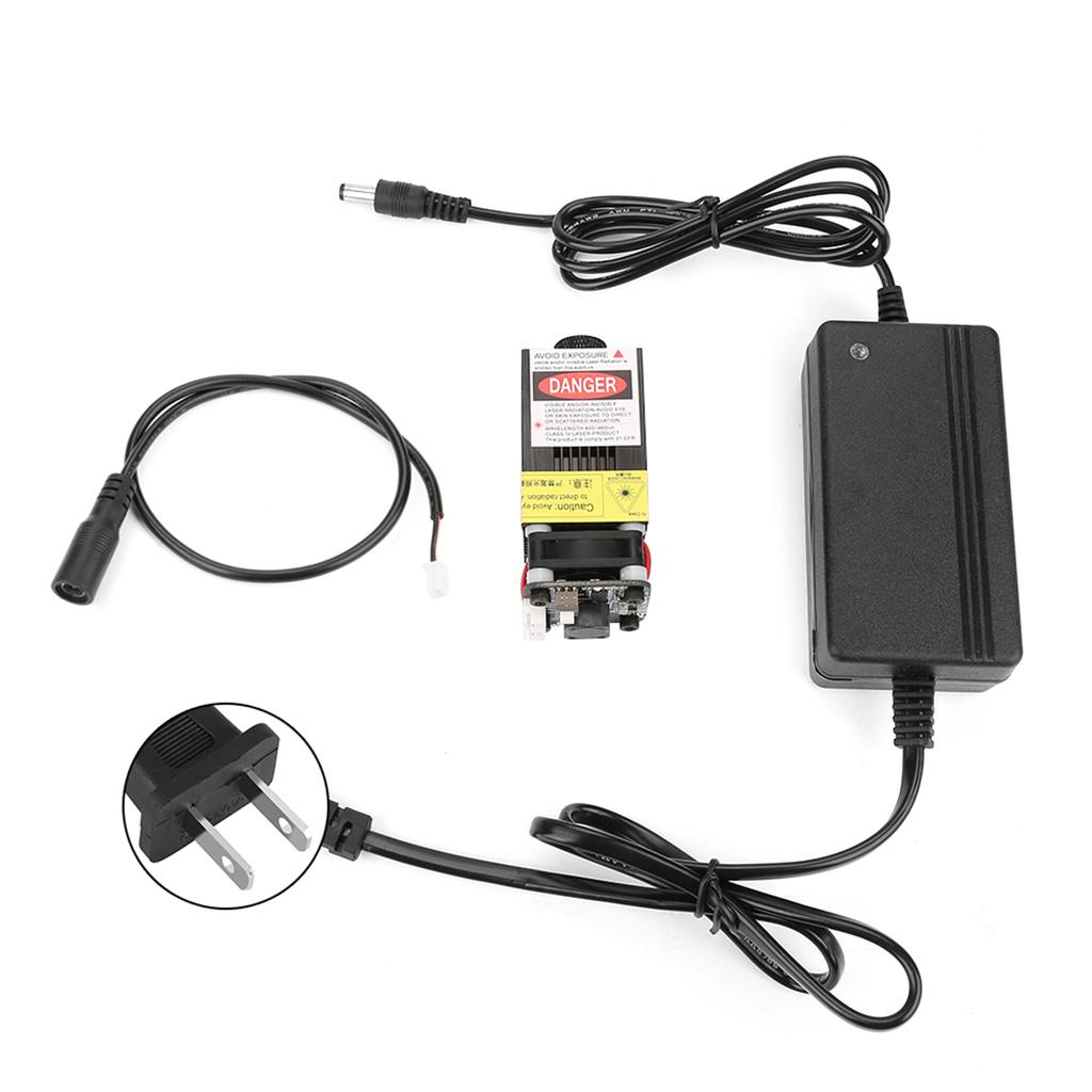 2.3 Вт 445 нм Фокусируемый Синий Лазерный Модуль TTL PWM+Адаптер Питания для DIY Лазерного Гравировщика