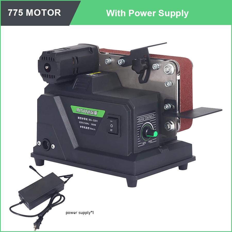 Электрическая ленточная шлифовальная машина бытовая точилка для ножей промышленного класса мини-полировальный инструмент двойного назначения ленточная шлифовальная машина шлифовальный станок