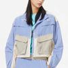 Li-Ning Anti-Five Series Color Block Stand Collar Loose Jacket Women Jacket Dark-Blue Purple AFDS086-2
