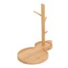 Wooden Tray Support Log Simple Exquisite Shape Practical Wooden Tray Stand Decorative Organizer for