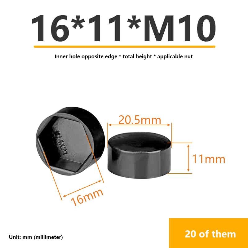 Шестигранная гайка Плоская головка Пластиковый защитный колпачок Винт с наружной шестигранной головкой Низкая головка Декоративный колпачок Пылезащитная крышка