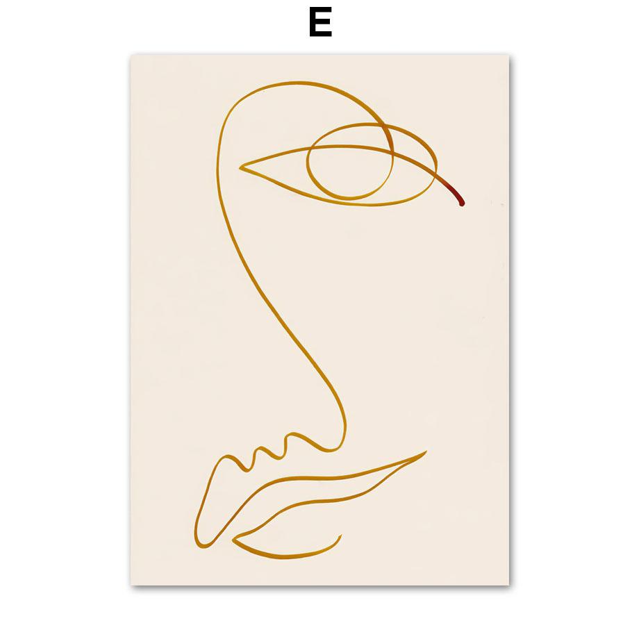 Абстрактное полосатое платье для девочек, линии рисунка, геометрические настенные художественные принты, картина на холсте, скандинавский постер, Декор, картинки для гостиной