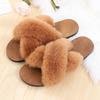 Fashion Women's Shoes with Free Shipping House Slippers Fashion Cross Straps Sexy Bedroom Fluffy Slides Women Casual Flats Ladies Shoes