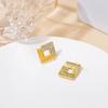 Wind French Romantic Tassel Diamond High Luxury Earrings Flower Geometric Square Diamond Diamond Stud Earrings