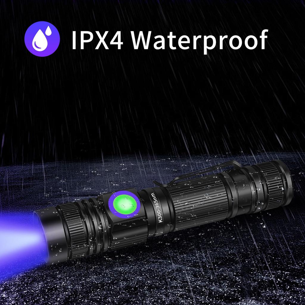 Мощный УФ Черный USB 365 нм Мини Черный Портативный Ручной УФ Фонарик с Регулируемым Светодиодным Ультрафиолетовым Светом для Смолы и Обнаружения Мочи Домашних Животных