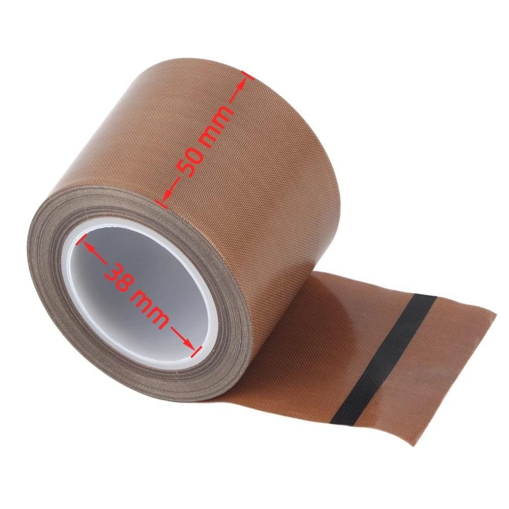 Стеклоткань с покрытием PTFE, лента PTFE 2 дюйма x 33 фута x 0,18 мм, 1 дюйм x 33 фута x 0,18 мм, высокотемпературная лента, коричневый силиконовый клей