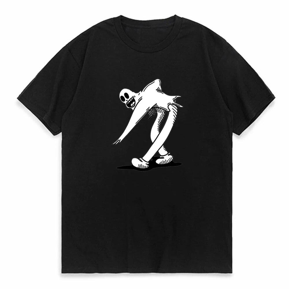 GhosteUnisexe футболка с принтом унисекс, женская хлопковая модная футболка в стиле хип-хоп, металл, рок, готические футболки большого размера, уличная одежда, топы в стиле поп Y2k