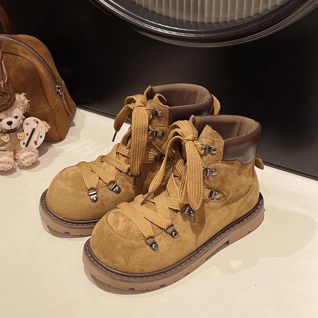 Platform Ankle Boots Women's Mid Heels Designer Shoes Winter 2025 Chelsea Boots New Goth Walking Lace Up Mujer De Botas