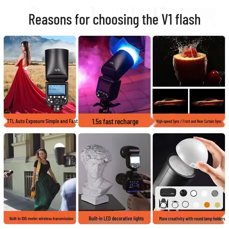 Godox V1 TTL Round Head Camera Flash
