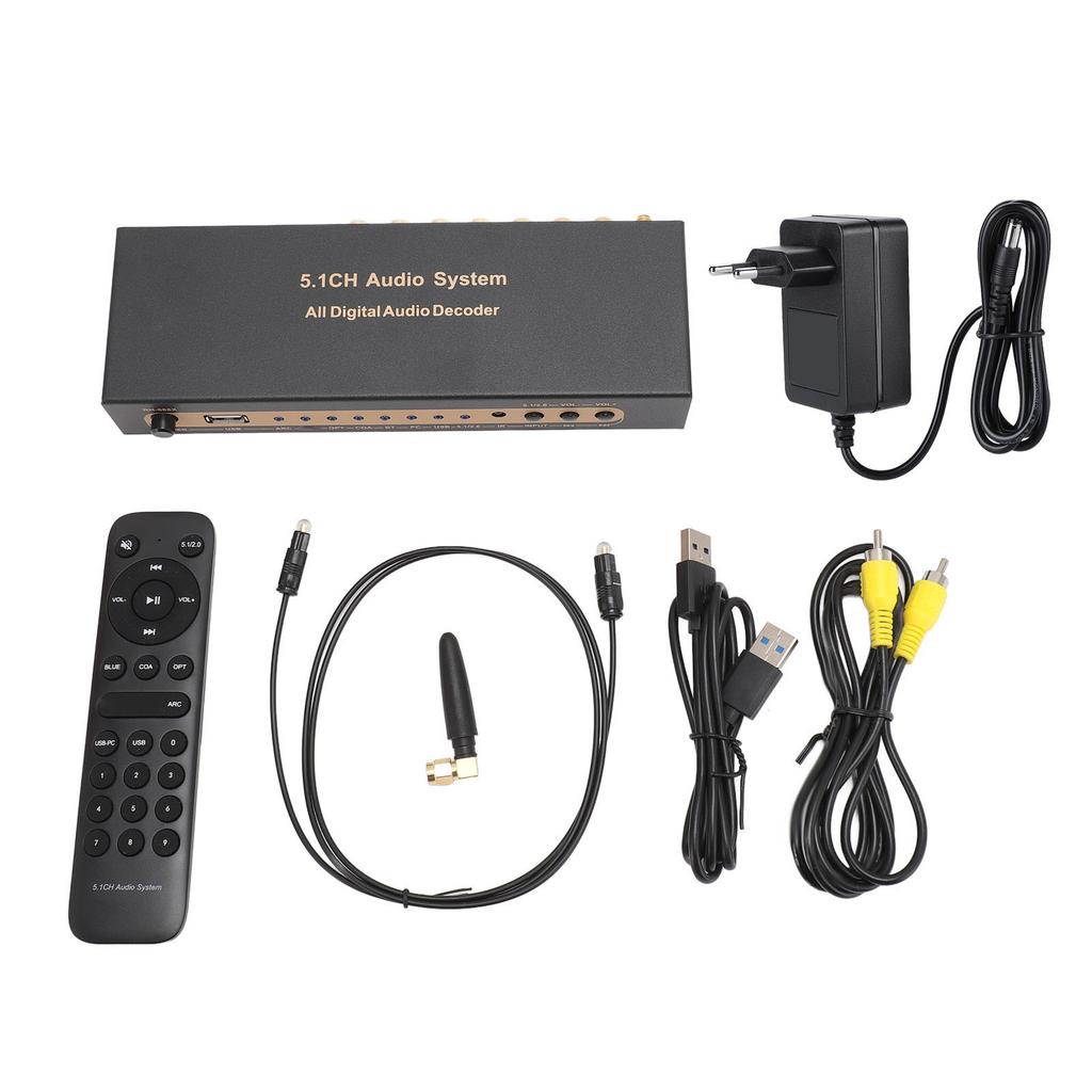 Конвертер звукового декодера 100–240 В Система аналогового звукового декодера Оптический Коаксиальный 4K HD Мультимедийный интерфейс для домашнего кинотеатра