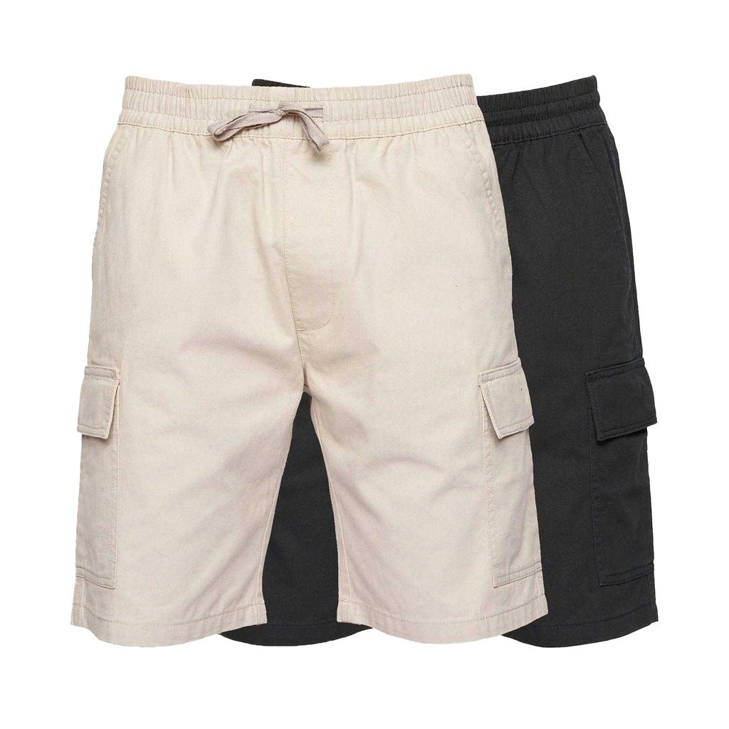 Crosshatch Mens Kathos Cargo Shorts (Pack of 2)