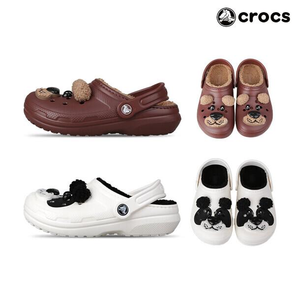 Crocs Классические Уютные Женские Зимние Меховые Тапочки Сандалии для Холодной Погоды 5 вариантов