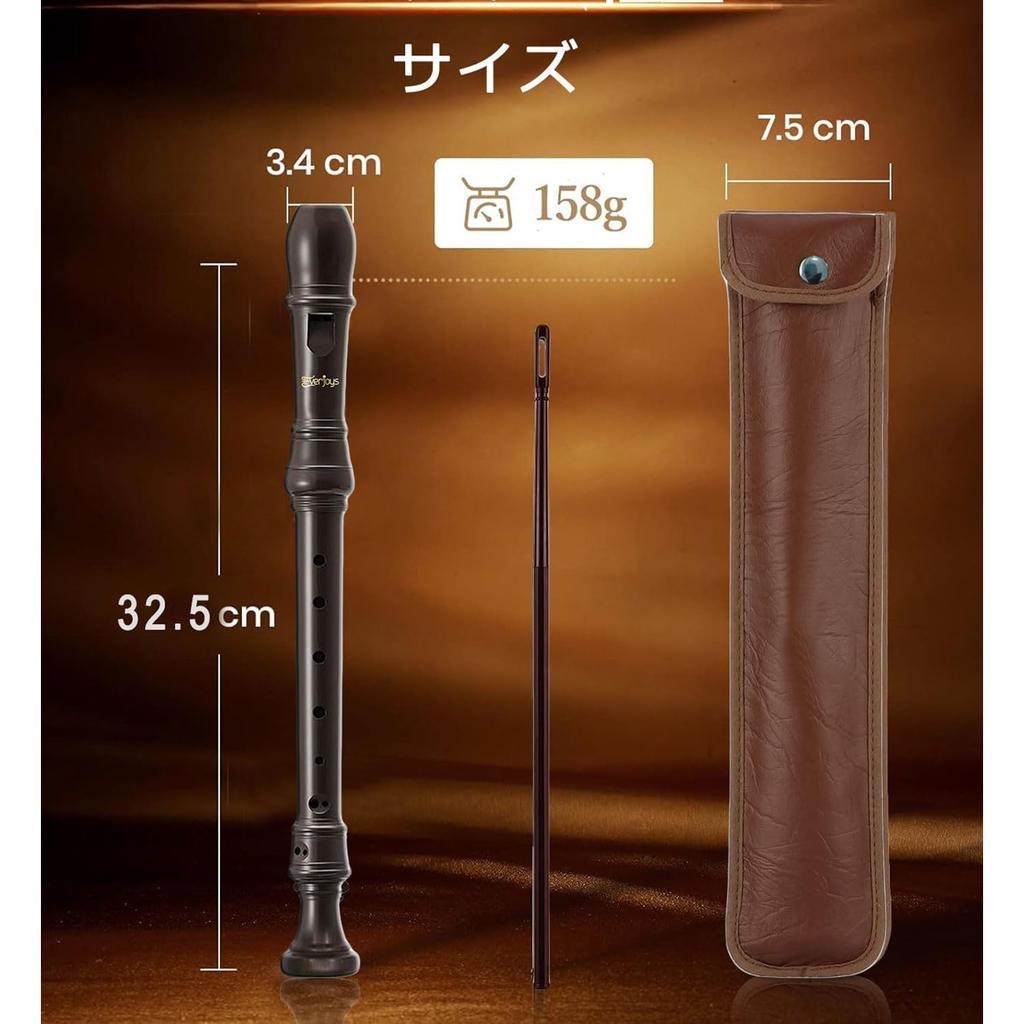 Сопрановая блок-флейта из ABS немецкая C разборный набор поставляется с чисткой аппликатура кожаное хранение легко для начинающих смола, стиль, тональность, 8-отверстий