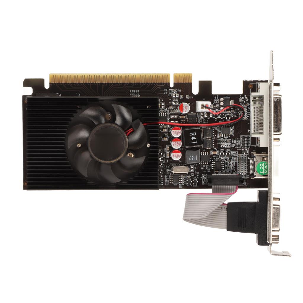 Графическая карта GT610 1 ГБ DDR3 64 бит Поддержка DVI VGA HD Multimedia Interface Плата Игровая видеокарта с вентилятором