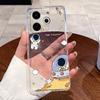 Чехол для Tecno Pova 6 Neo Чехол Эстетичный Милый Кот Астронавт Прозрачный Мягкий Силикон ТПУ Чехол для Телефона Tecno Pova 6 Neo