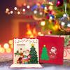 Folding Christmas 3D Pop UP Greeting Card With Envelope Santa Claus Snowman Xmas Invitation Card Postcard Navidad Supplies