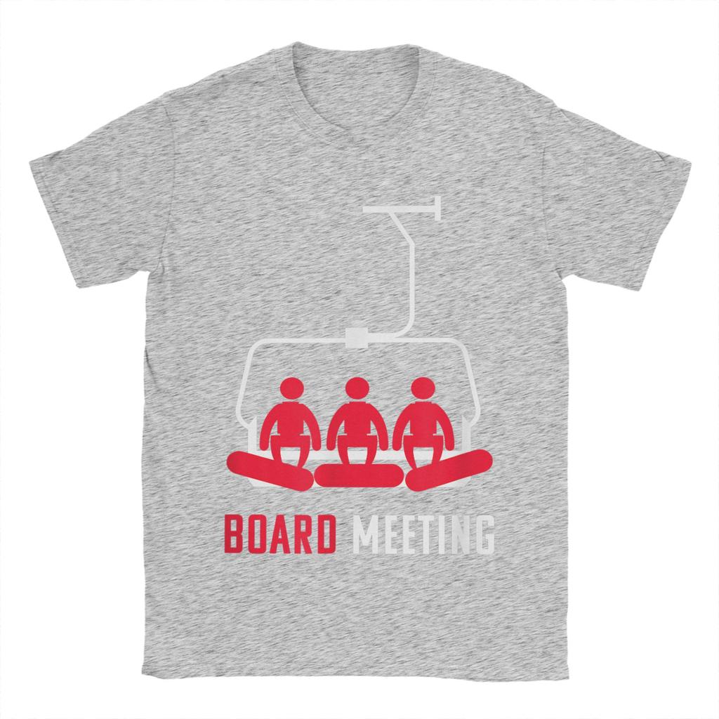 Snowboard Board Meeting TShirt Summer Cotton TShirts For Unisex Trending Print Tshirt Short Sleeve Y2K Funny Top Tees