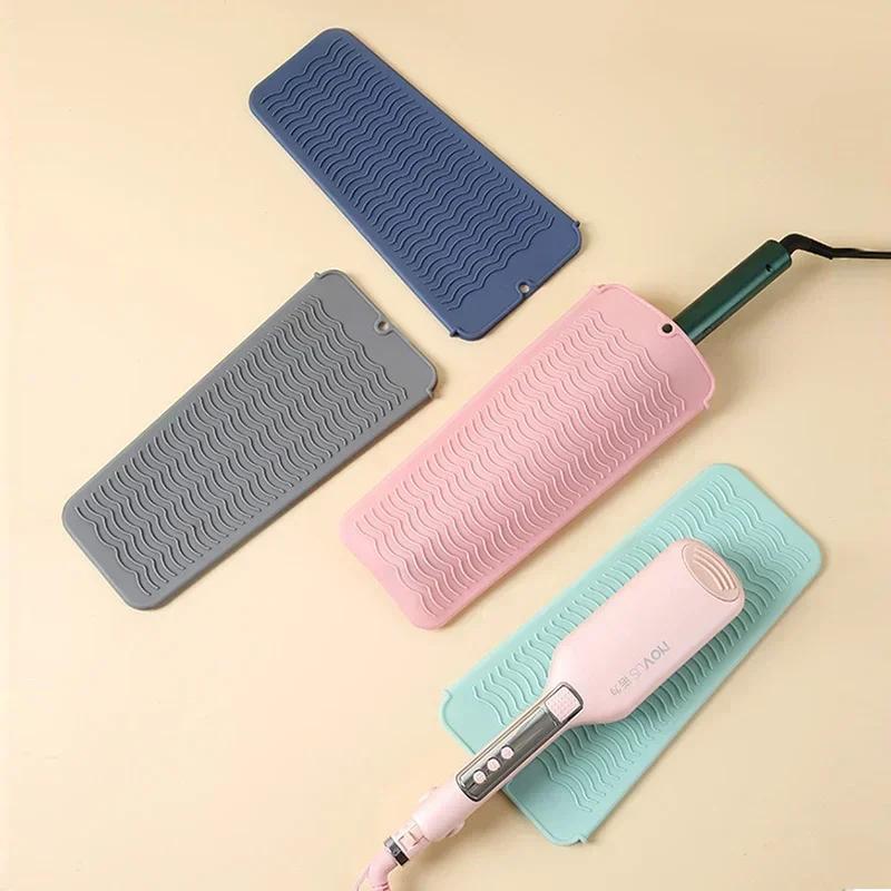 BEPAN Silicone Hair Curling Wand Cover Hair Straightener Storage Bag Hairdressing Curling Iron Insulation Mat Heat Resistant Pouch