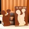 Wooden Desk Sign Gift for Dad from Daughter Home Office Tabletop Sign Ornament with Base Father's Day Birthday Present Gratitude Gift for Father