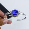Dainty Blue Sapphire Gemstone Handmade Cuff Bangle 925 Sterling Silver Cuff Bangle, Blue Sapphire Cuff Bangle For Wife , Unisex Bangle, Gift
