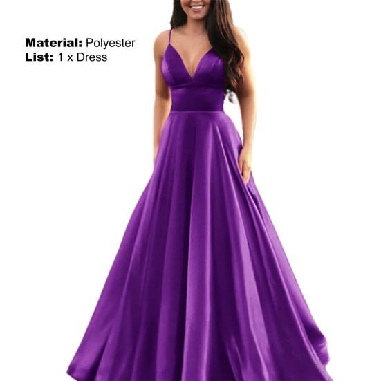 Платье на бретелях с высокой талией, V-образным вырезом, универсальное, с регулируемыми бретелями, праздничное платье для банкета