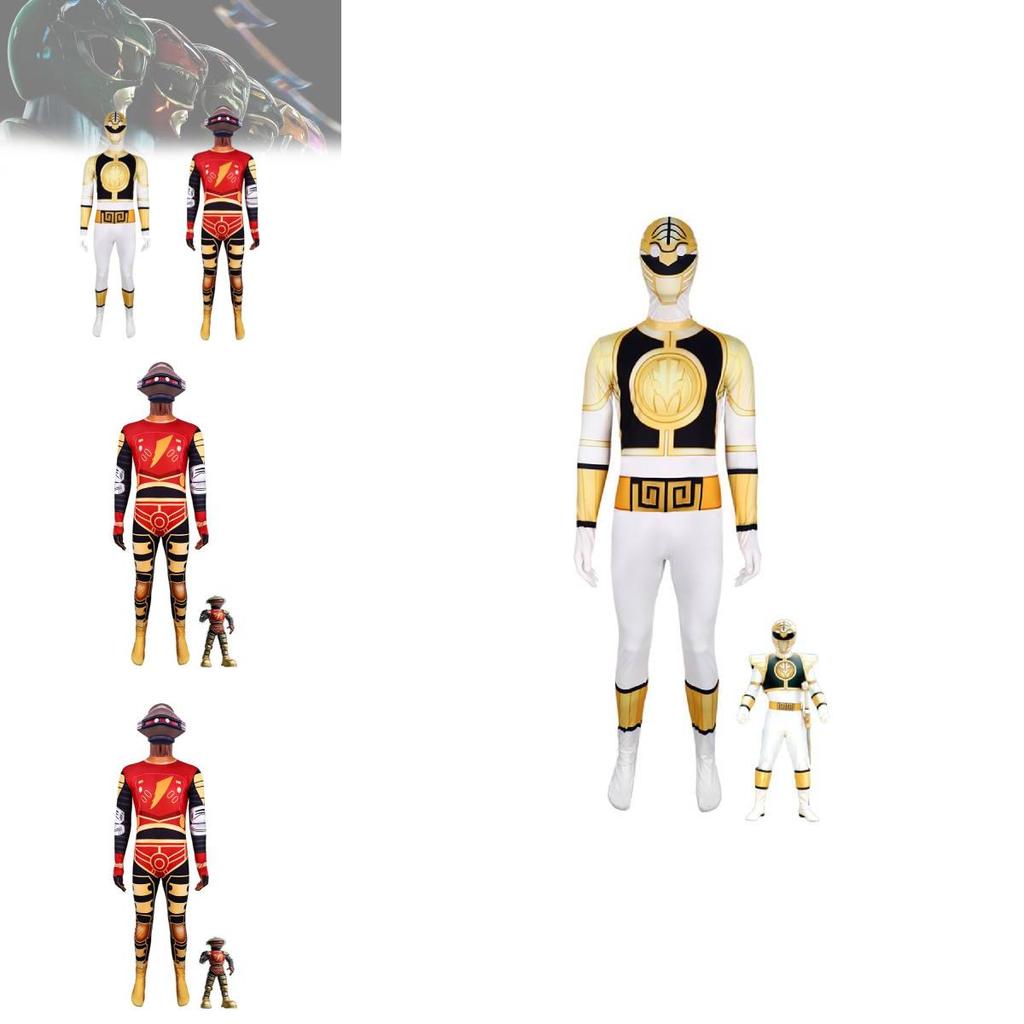 Костюм для косплея Могучих Морфинов Пауэр Рейнджерс Динозавры для детей на Хэллоуин, костюм для вечеринки