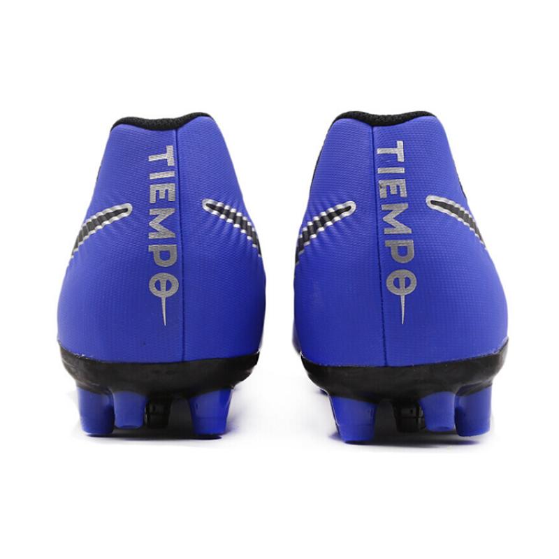 Nike Tiempo Legend 7 AG Резиновые Короткие Шипы Амортизация Противоскользящие и Износостойкие Футбольные Бутсы Мужские Сине-Черные Ah8801-400