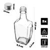 KADAX Szklana Butelka Na Nalewkę 250ml Z Zakrętką 5szt.
