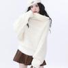 One-word Shoulder Sweater Women's Autumn and Winter New Gentle and Loose High-end Knitted Sweater Pullover Twist Top
