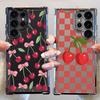 Прозрачный чехол для телефона для Samsung Galaxy S23 S25 Plus S21FE S24 s24ultra S20 FE s24fe S22 Ultra S25 Ultra Мультяшный Бант Вишня